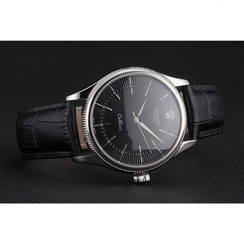 Superclone Rolex Cellini 38mm Black Dial REP016809 $999.00
