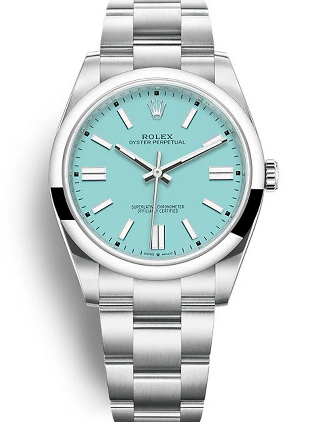 Rolex Oyster Perpetual 41mm Tiffany Blue Dial 124300 $399.00