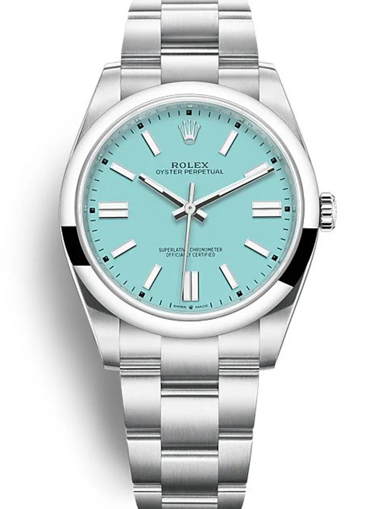 Rolex Oyster Perpetual 41mm Tiffany Blue Dial 124300 $399.00