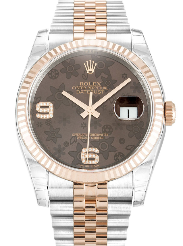 Rolex Datejust 36mm Chocolate Floral Dial 116231 $399.00