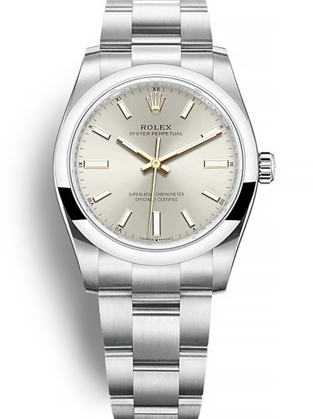 Rolex Oyster Perpetual Lady 34mm Silver Dial 124200 $399.00