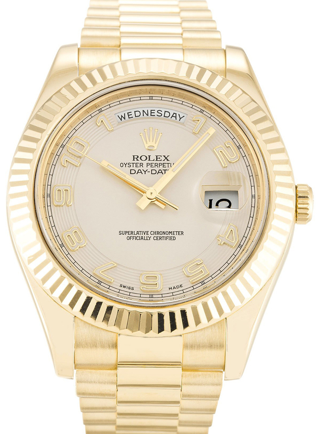 Rolex Day-Date II 41mm Ivory Dial 218238 $352.00