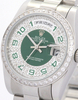 Rolex Day-Date 36mm Green and Silver with Diamonds Dial 118346 $325.00