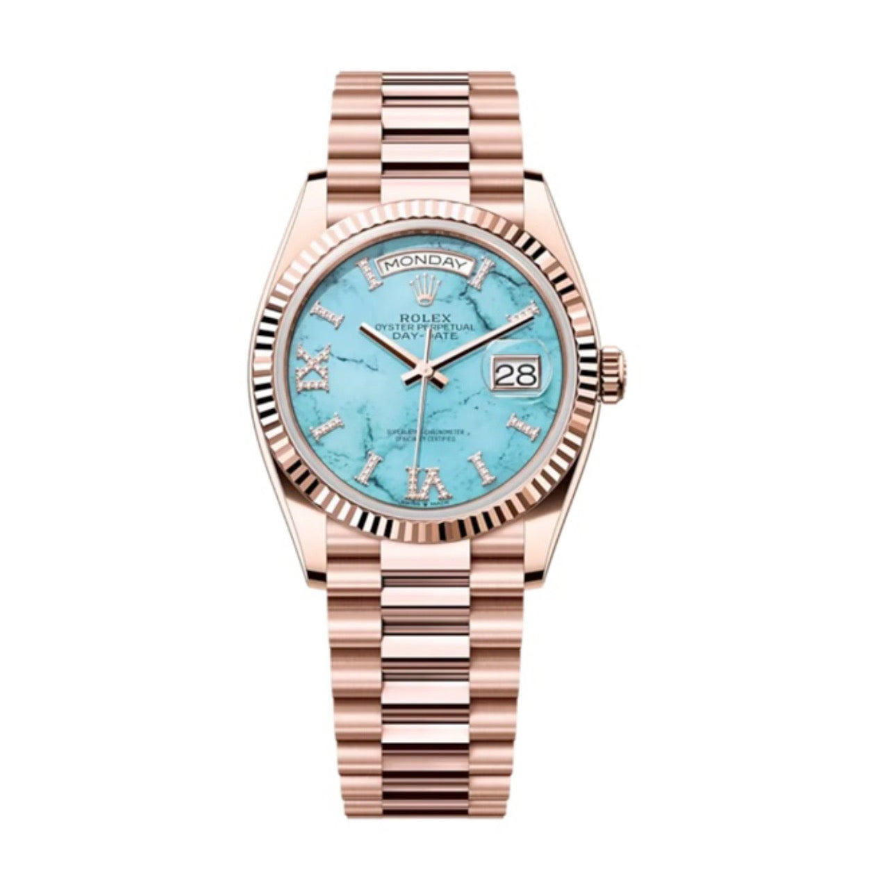 Superclone Rolex Day-Date 40 mm Turquoise Dial 128235 $1,099.00