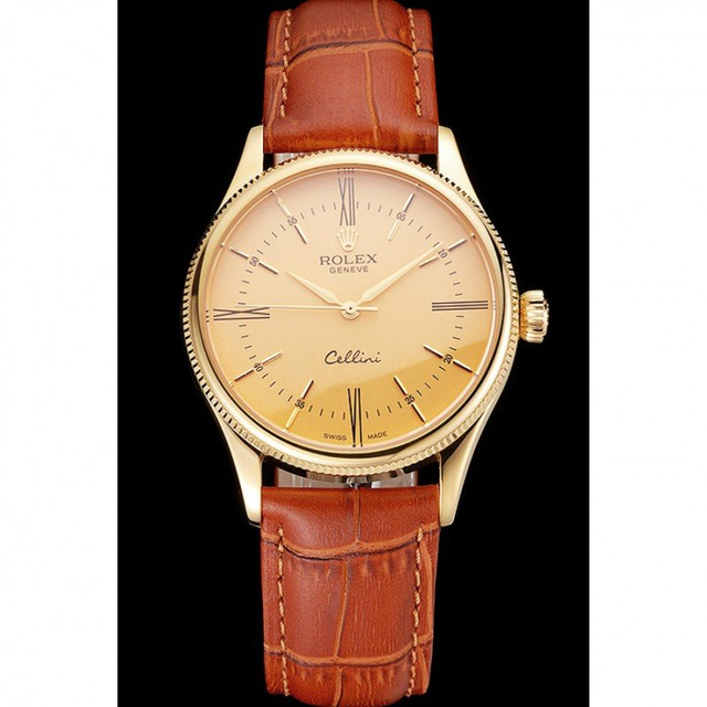 Superclone Rolex Cellini 38mm Gold Dial REP016798 $999.00