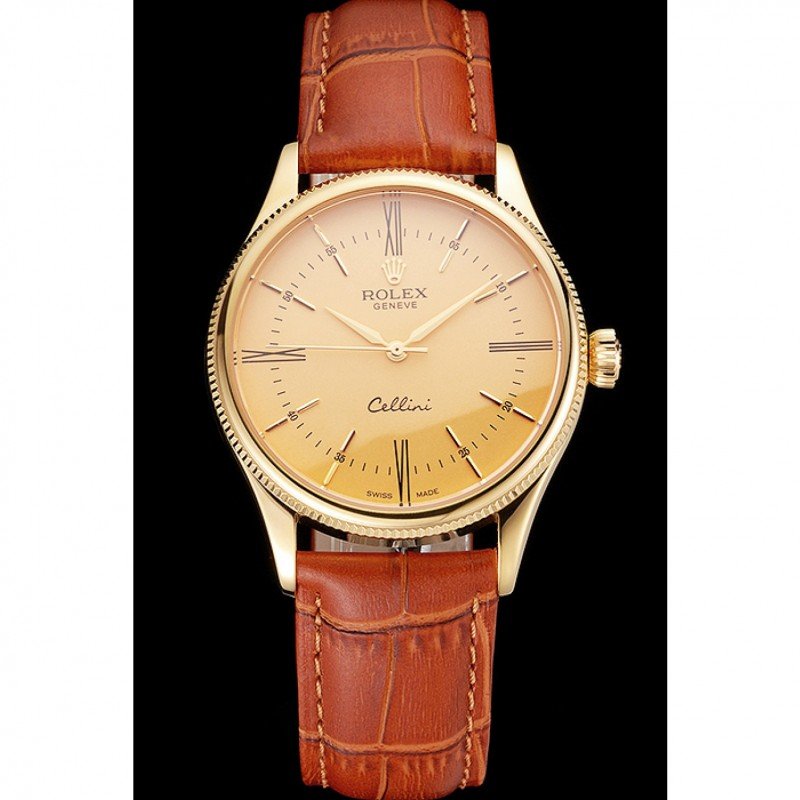 Superclone Rolex Cellini 38mm Gold Dial REP016798 $999.00
