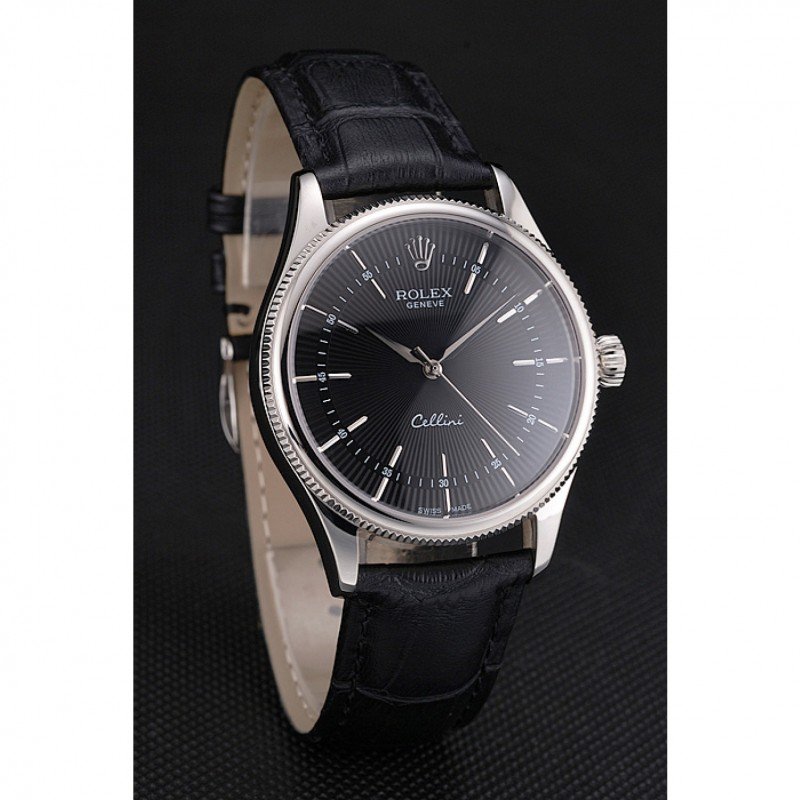 Superclone Rolex Cellini 38mm Black Dial REP016809 $999.00