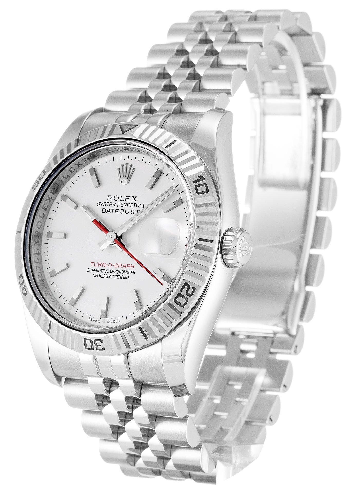 Rolex Datejust Turn-O-Graph 36mm White Dial 116264-2 $399.00