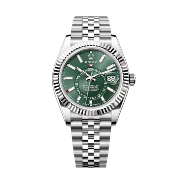 Superclone Rolex Sky-Dweller 42 mm Mint green Dial 336934 Jubilee $999.00