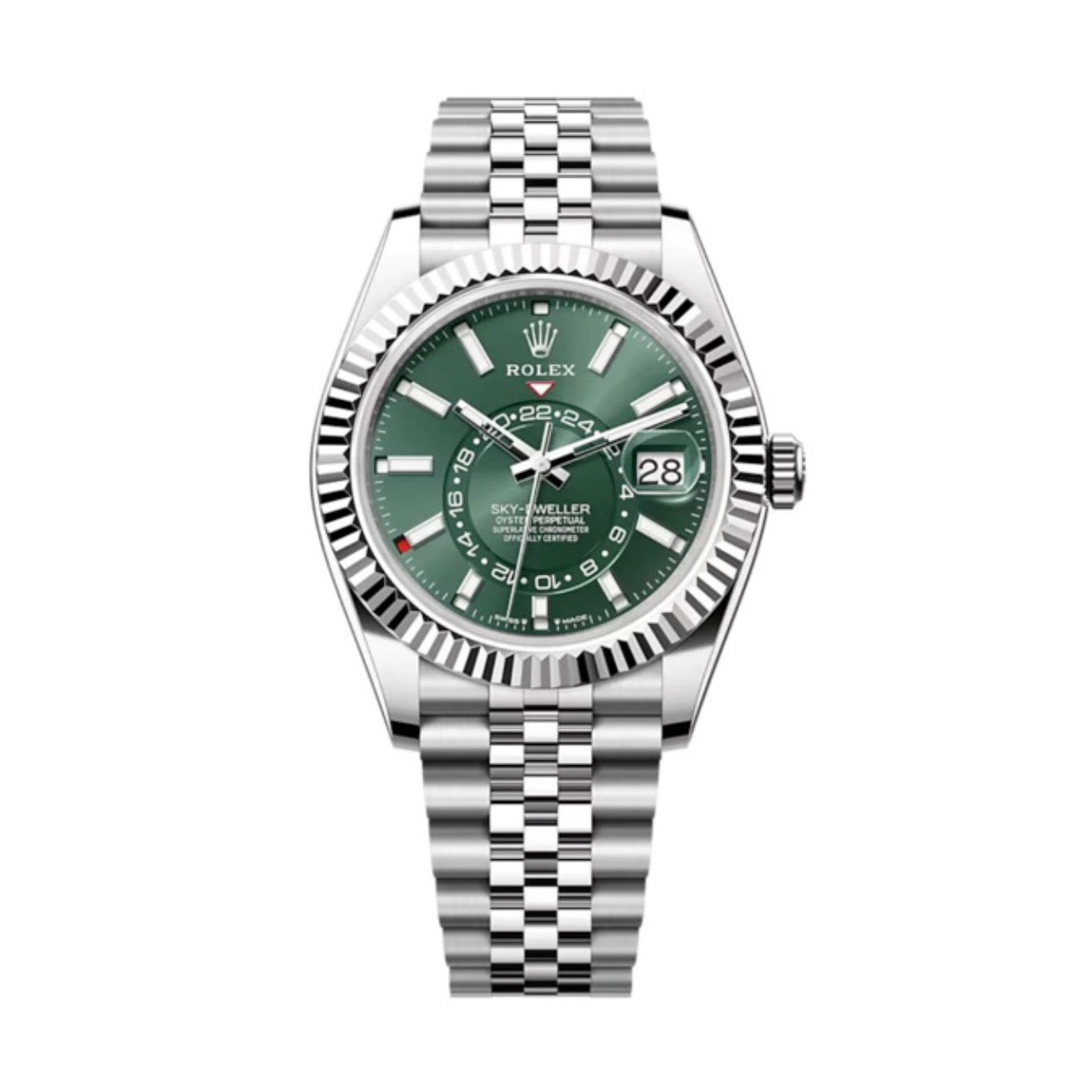 Superclone Rolex Sky-Dweller 42 mm Mint green Dial 336934 Jubilee $999.00