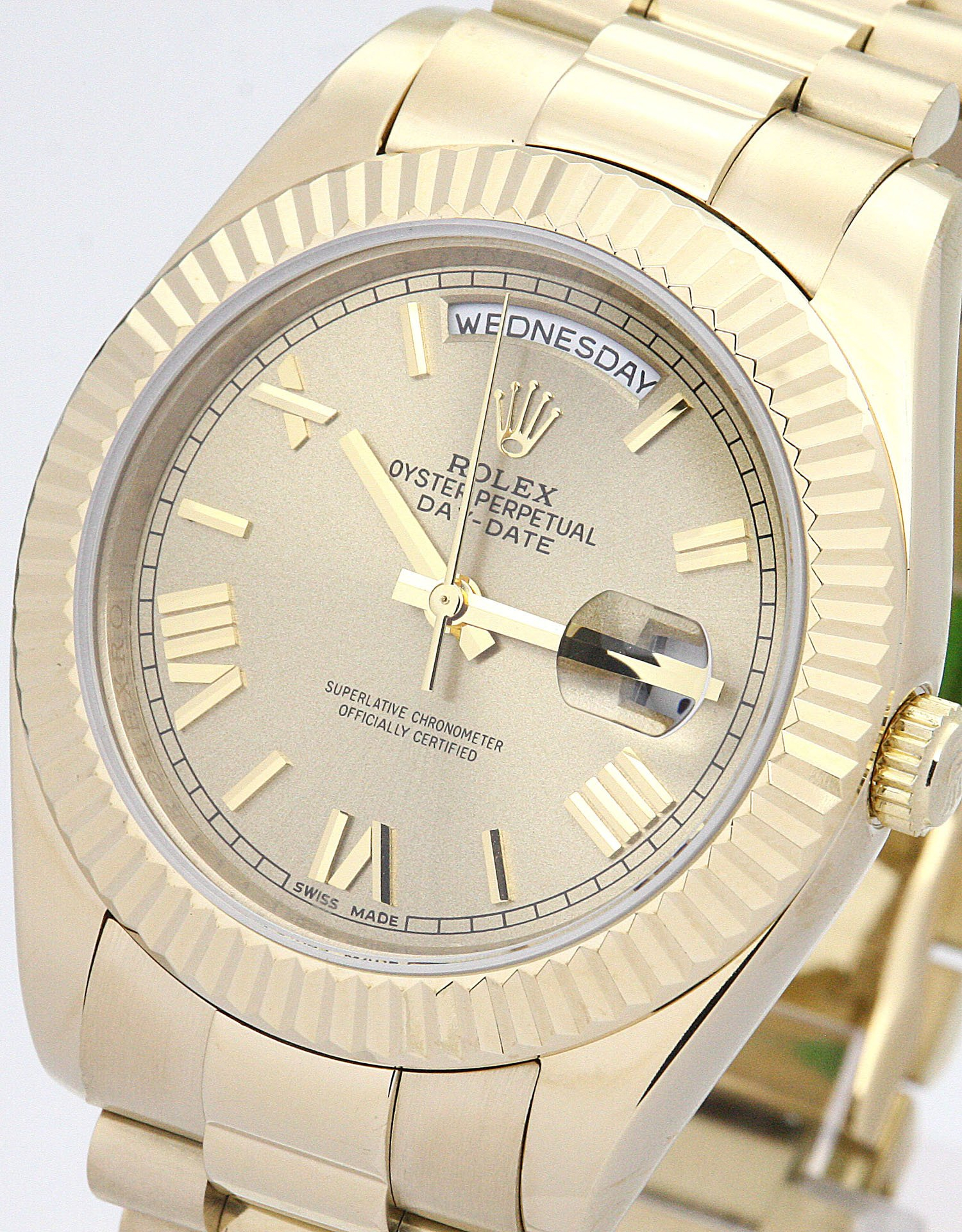 Rolex Day-Date II 41mm Gold Dial 218238 $399.00