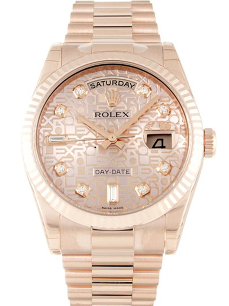 Rolex Day-Date 36mm Rose Dial 118235 F $399.00