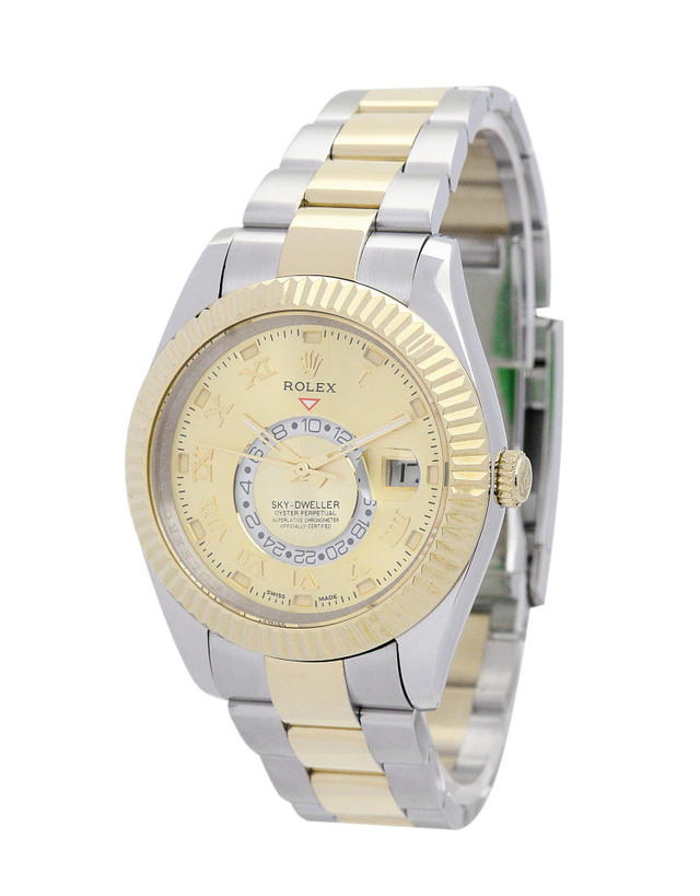 Rolex Sky-Dweller 42mm Gold Dial 326938-2 $359.00