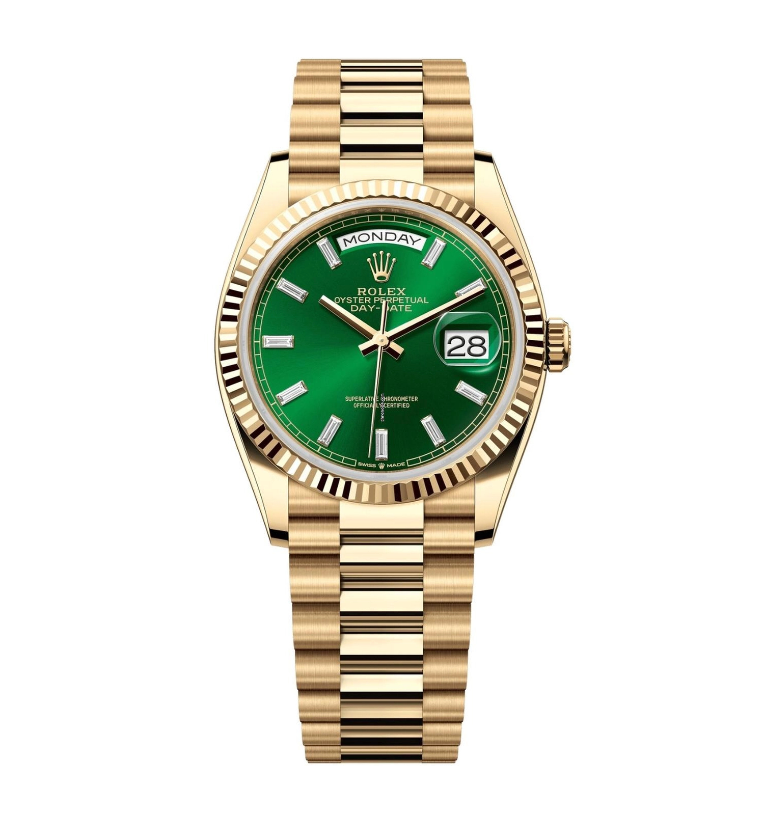 Rolex Day-Date II 36mm Green Dial 128238 $399.00