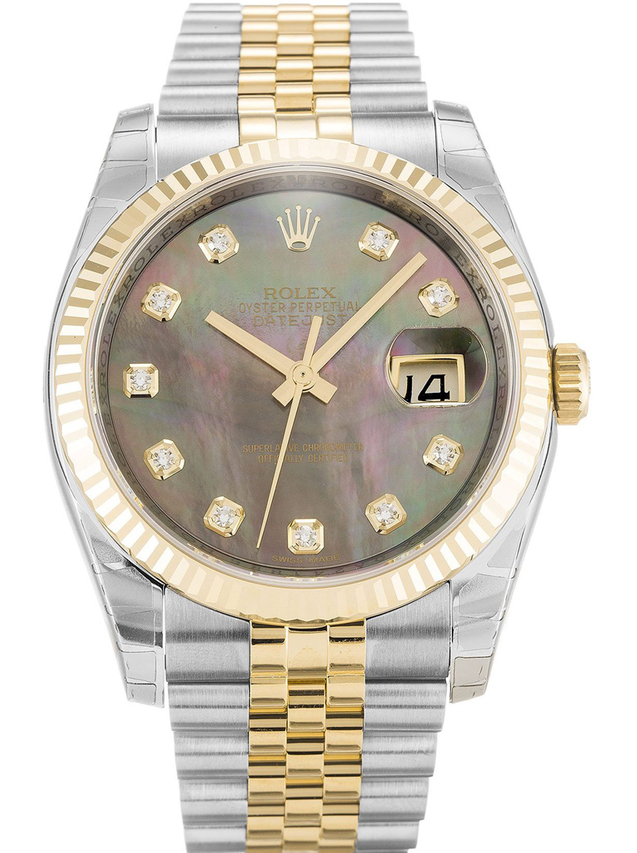Rolex Datejust 36mm Mother of Pearl – Black Dial 116233 $350.00
