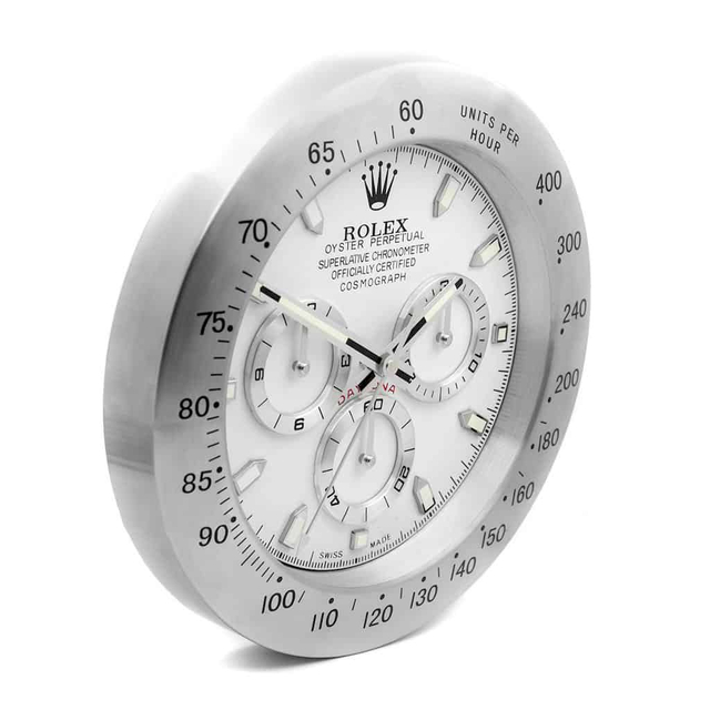 ROLEX WALL CLOCK – ROLEX DAYTONA SILVER $269.00