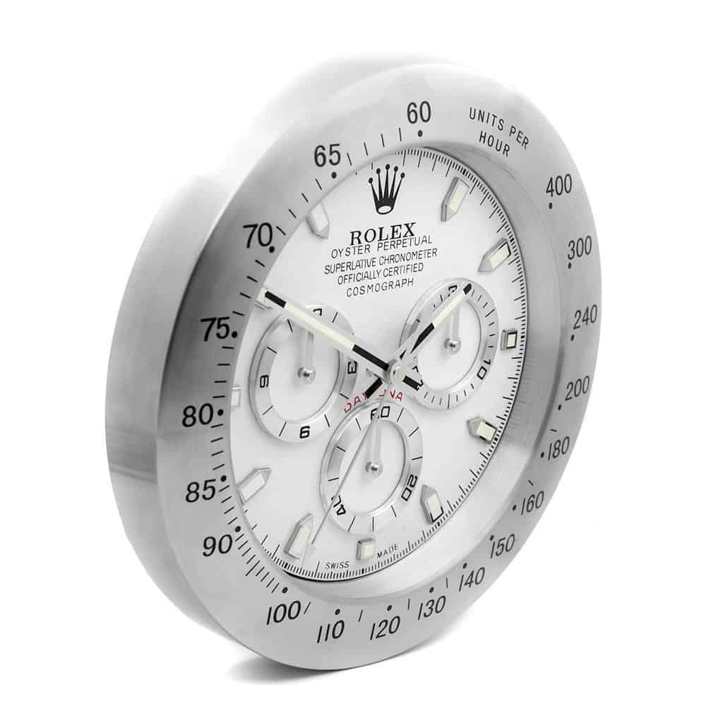 ROLEX WALL CLOCK – ROLEX DAYTONA SILVER $269.00