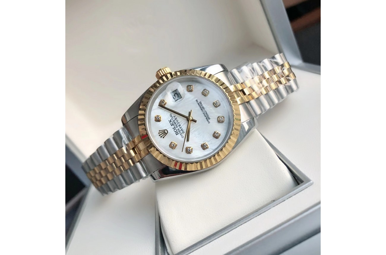 Rolex Datejust 36/28mm RG/SS Jub White/Dial $599.00