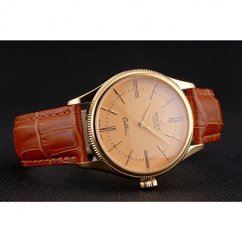 Superclone Rolex Cellini 38mm Gold Dial REP016798 $999.00