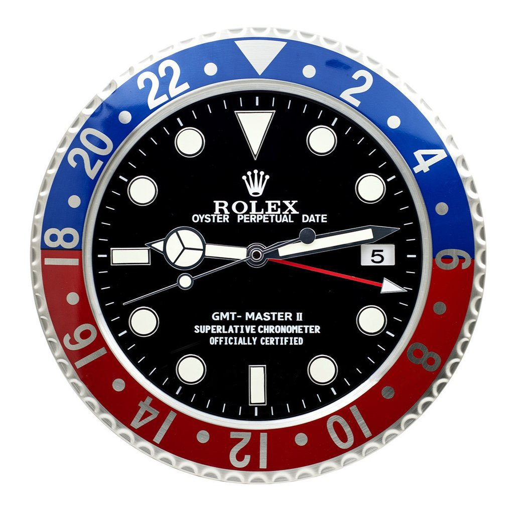 ROLEX WALL CLOCK – “XL” GMT MASTER II $299.00 – $328.00