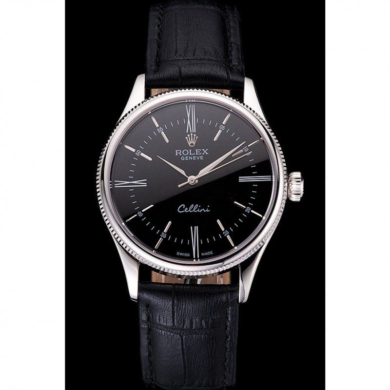 Superclone Rolex Cellini 38mm Black Dial REP016804 $999.00
