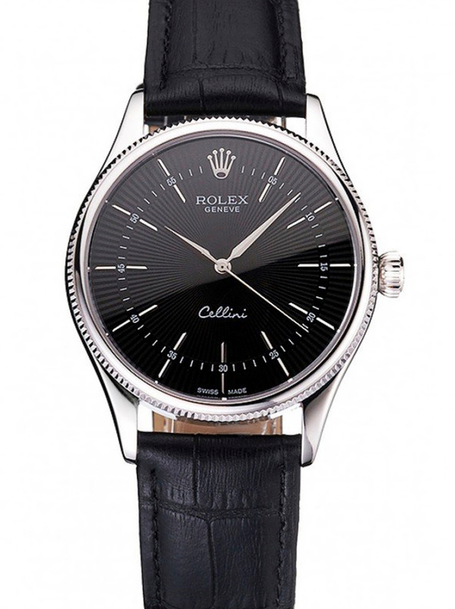 Superclone Rolex Cellini 38mm Black Dial REP016809 $999.00