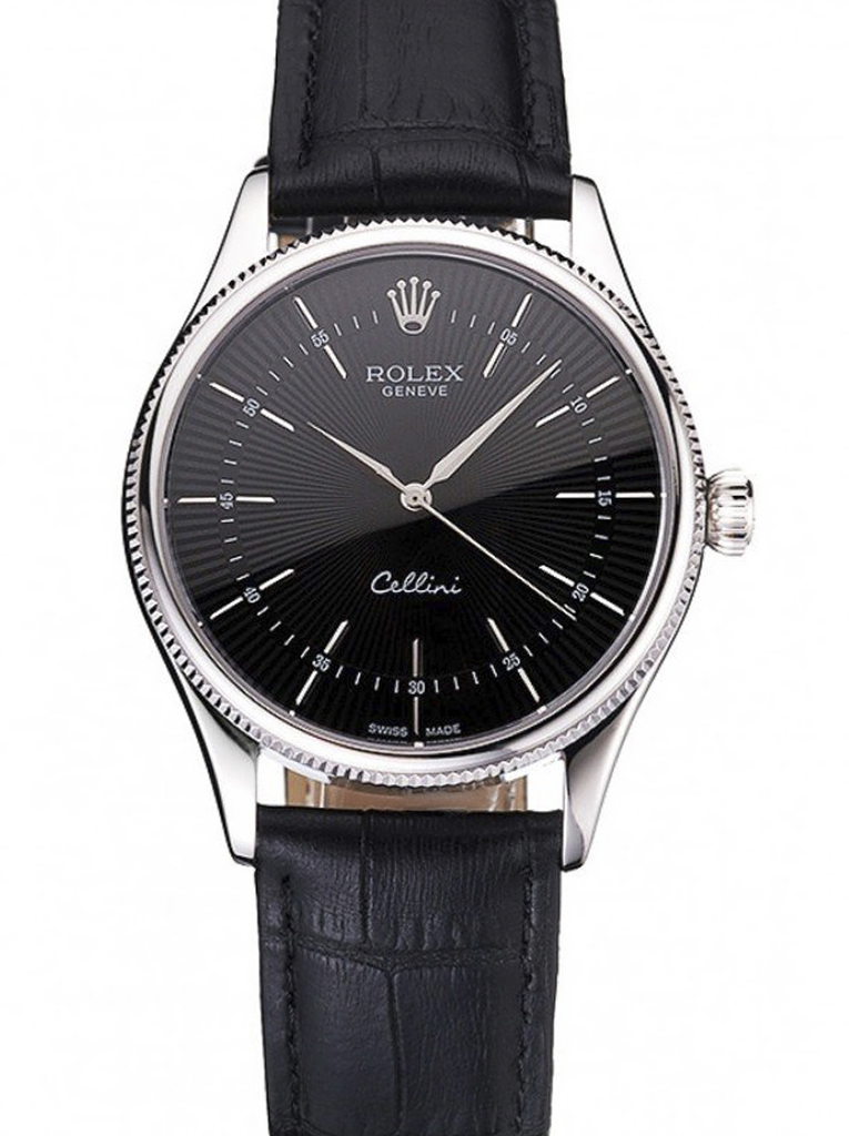 Superclone Rolex Cellini 38mm Black Dial REP016809 $999.00