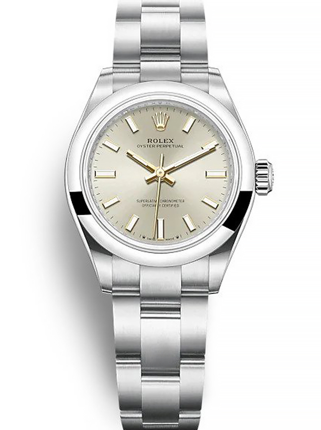Rolex Oyster Perpetual Lady 28mm Silver Dial 276200 $399.00