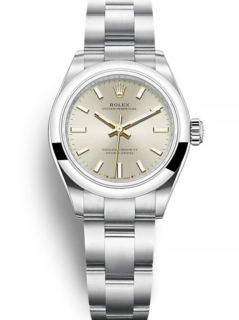 Rolex Oyster Perpetual Lady 28mm Silver Dial 276200 $399.00