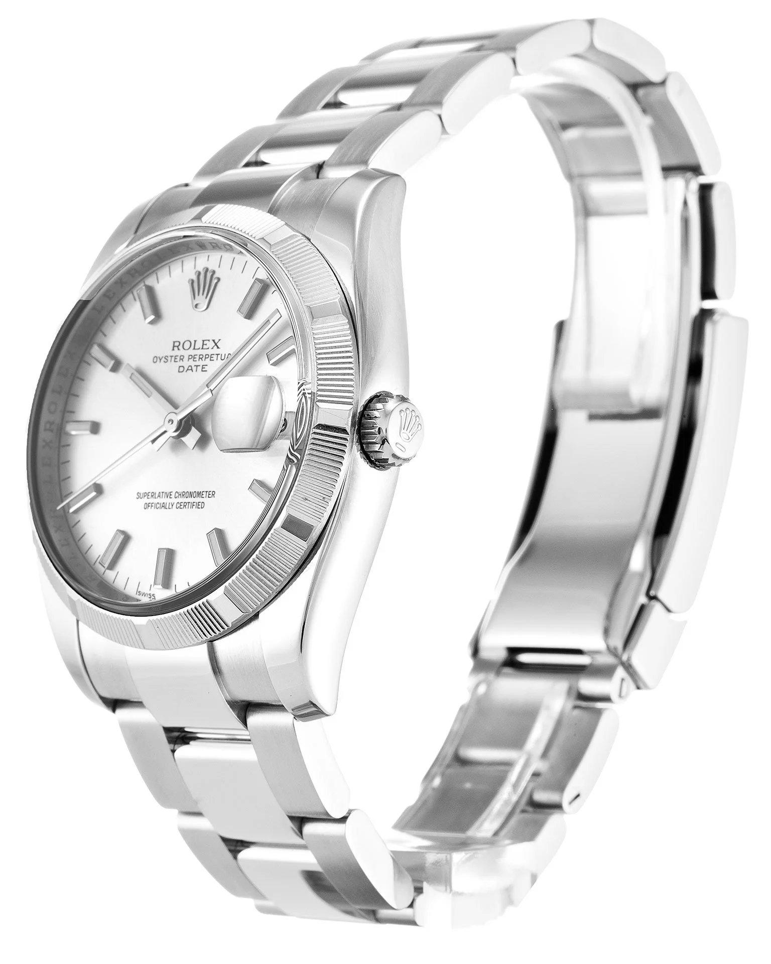 Rolex Oyster Perpetual Date 34mm Silver Dial 115210 $399.00