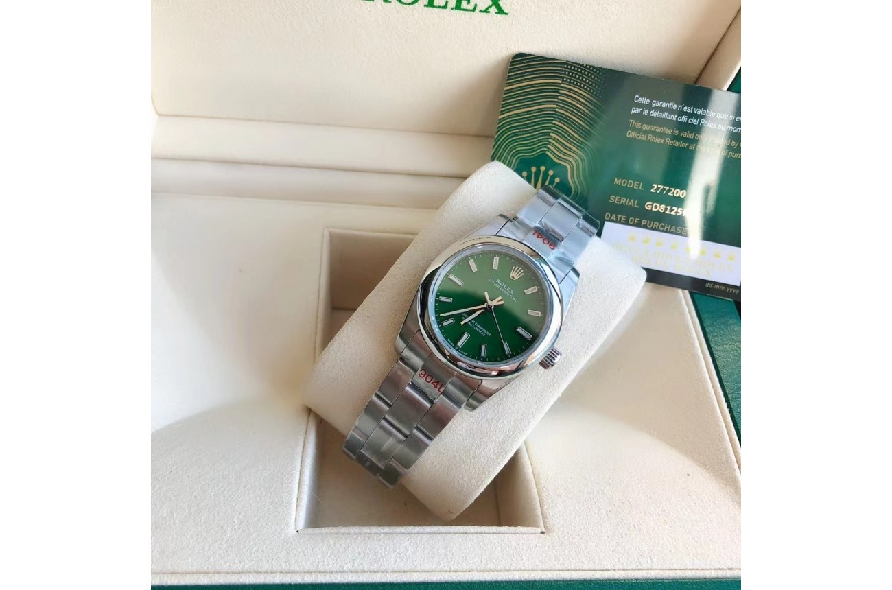 Rolex Oyster Perpetual 31/41mm SS/SS Green/Stk $599.00